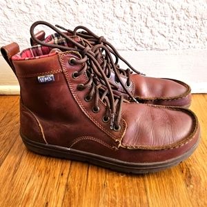 Lems Boulder Boot Womena Brown Leather  Lace Up